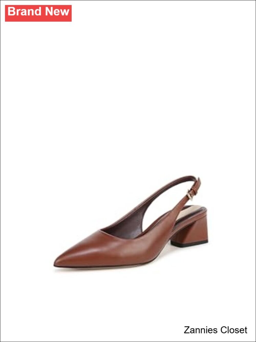 ✨ Franco Sarto Racer Slingback Pump Pointed Toe Block Heel